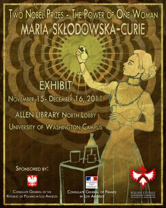 Maria Skłodowska-Curie exhibit poster