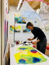 Kalina Winska creating in her studio