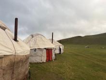 Yurts in the countryside of Kyrgyzstan 