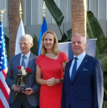 Mr. R. Kott; Paulina Kapuścińska, Consul General of Poland in LA; Krzysztof Przybył, President of the Poland Now Foundation 