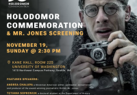 Event flyer featuring picture from Mr. Jones film