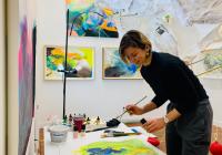 Kalina Winska creating in her studio