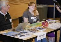 Prof. M. Biggins and Ilona Skarzynski at SlovenianPolish table 