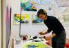 Kalina Winska creating in her studio